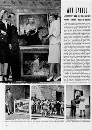 The Club in an art battle in 1947