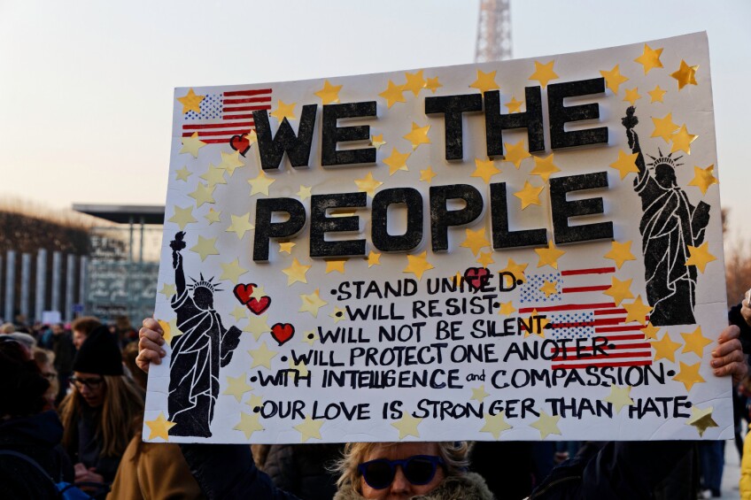 Women's March Against Trump. | Photo: Bernard Menigault/Getty Images