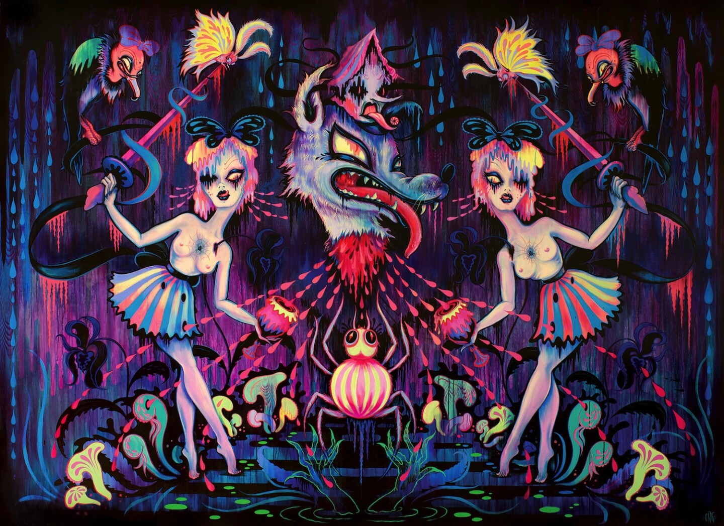 Camille Rose Garcia, "Lolita Phantasm." | Courtesy of Corey Helford Gallery