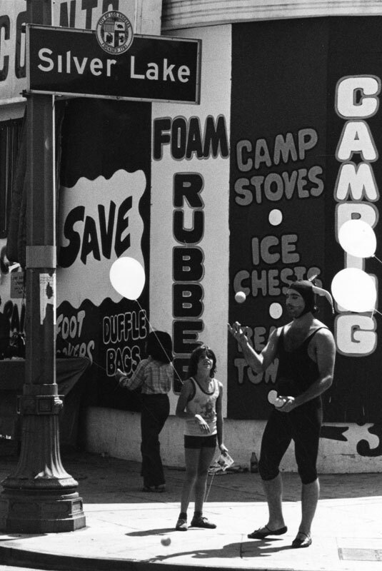 Inaugural Sunset Junction Street Fair in 1980. Courtesy of the Los Angeles Public Library.