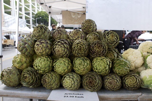 Big artichokes! It's still early in the season for them