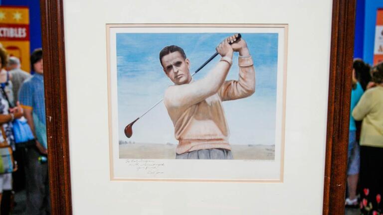 Appraisal: Bobby Jones-signed Print & Book, ca. 1960
