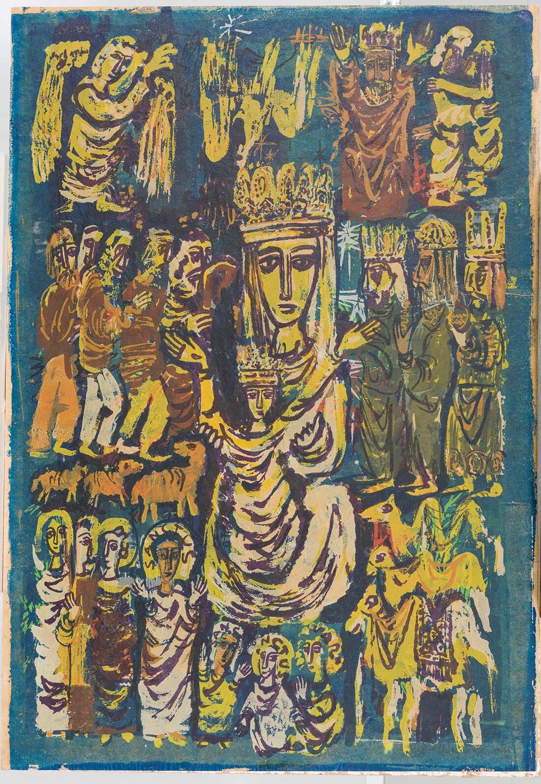 the lord is with thee, 1952 | Collection UCLA Grunwald Center for the Graphic Arts, Hammer Museum. Corita Kent Bequest.