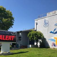 Westport Heights Elementary School's front sign read "Alert" in March. | Karen Foshay