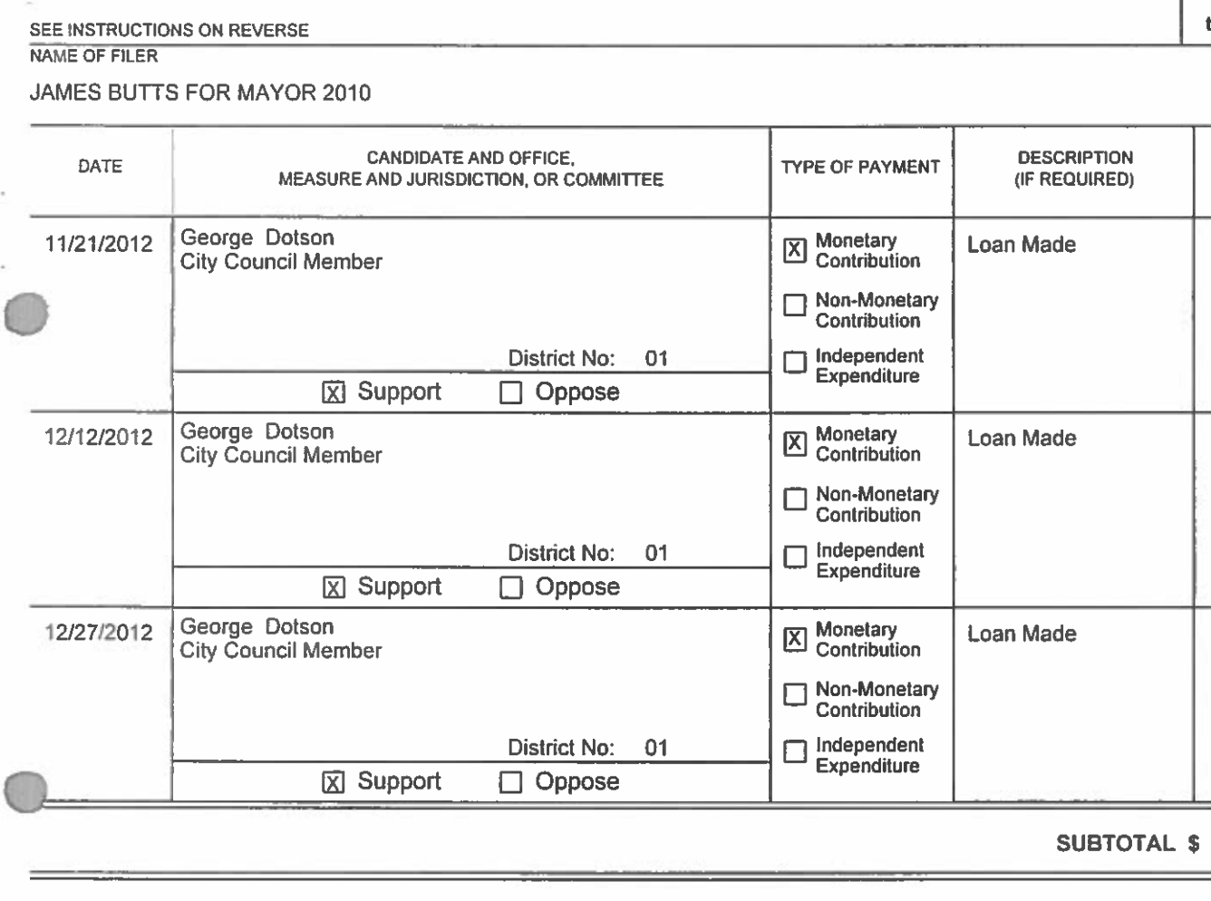 Screenshot of Inglewood mayor James Butts loans