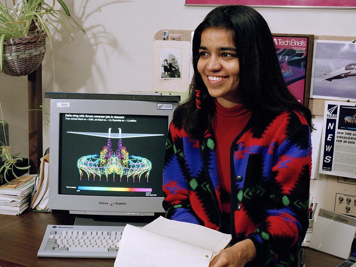 Kalpana Chawla in Oct. 1995 when she was an astronaut candidate working at NASA. | Cesar Acosta/NASA