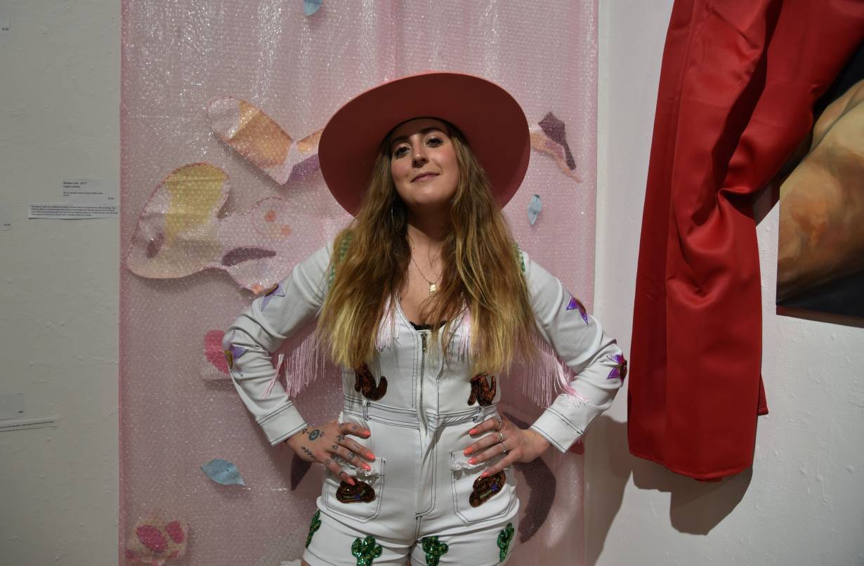 Molly Simmons poses for a photo at the art show "Our Right to Thrive" in Brooklyn, New York on March 3, 2020. | Handout: SWOP Brooklyn