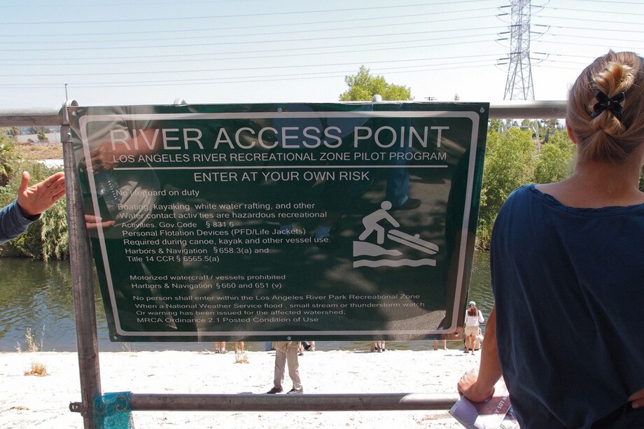 River access point for kayaks at Marsh Park