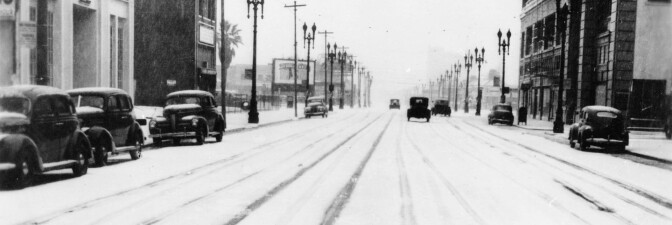 Snow on Broadway, Los Angeles, 1944