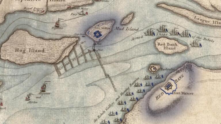 Fort Mifflin on Mud Island and Fort Mercer at Red Bank