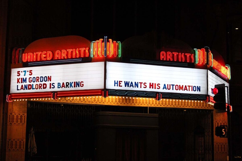 Kim Gordon's haiku at Ace Hotel | Courtesy of Ace Hotel DTLA