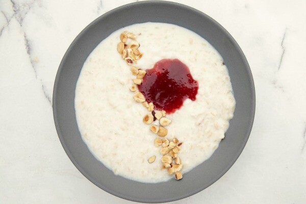 Rice porridge with jam | Photo by Jessica Koslow