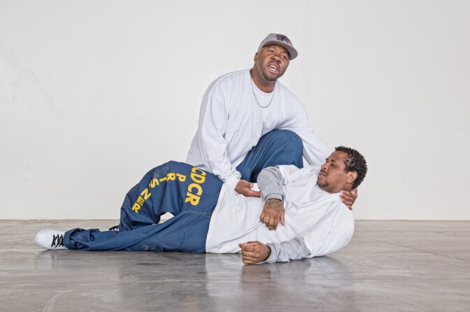 Prison inmates appear in the play "Redemption in Our State of Blues" at California Rehabilitation Facility, Los Angeles County in Lancaster as part of a Strindberg Laboratory theater workshop.