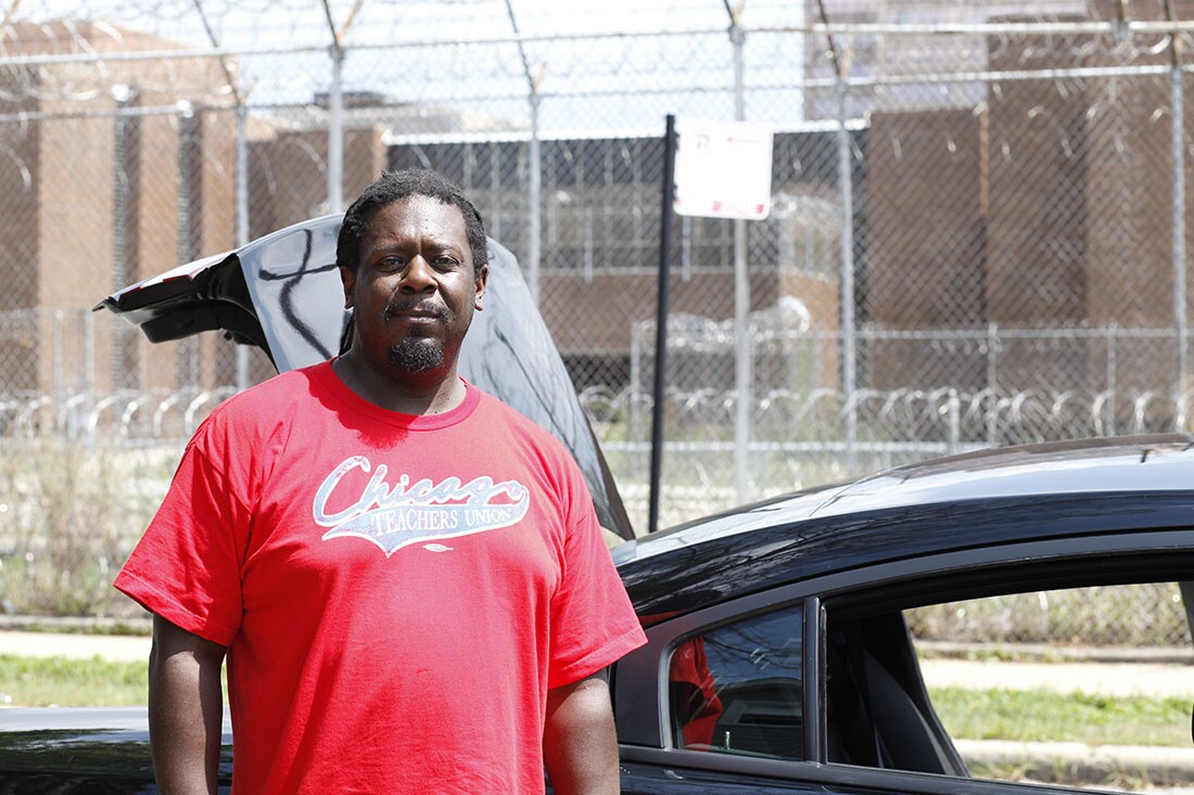 A local community member who contributed to the PARK event by volunteering his car. | Courtesy of Silvia Gonzalez