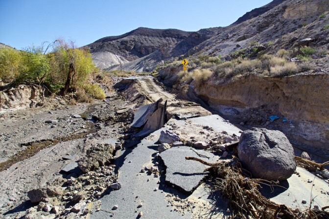 Flood Damage to Scotty's Castle Road - Death Valley, CA - 2015
