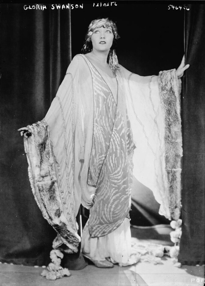 Undated photo of Gloria Swanson, courtesy of the George Grantham Bain Collection (Library of Congress).