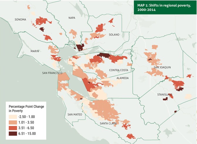 Shifts in regional poverty, 2000-2014 | Urban Habitat