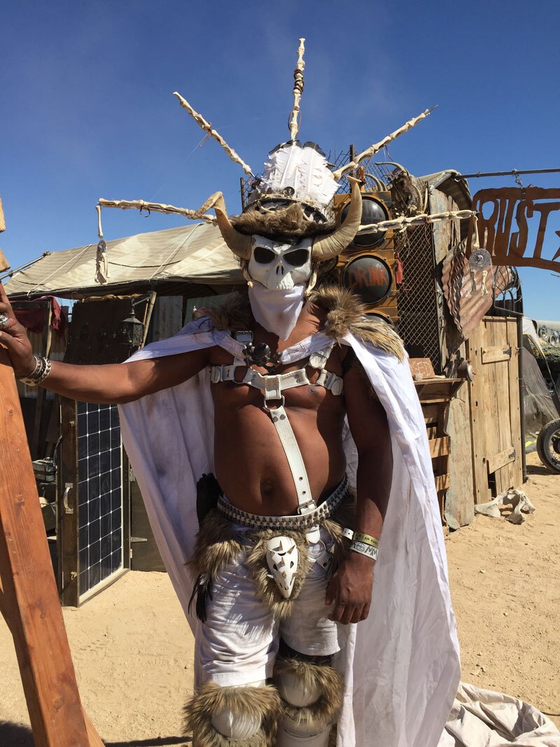 A future techno-shaman at the Wasteland Weekend.
