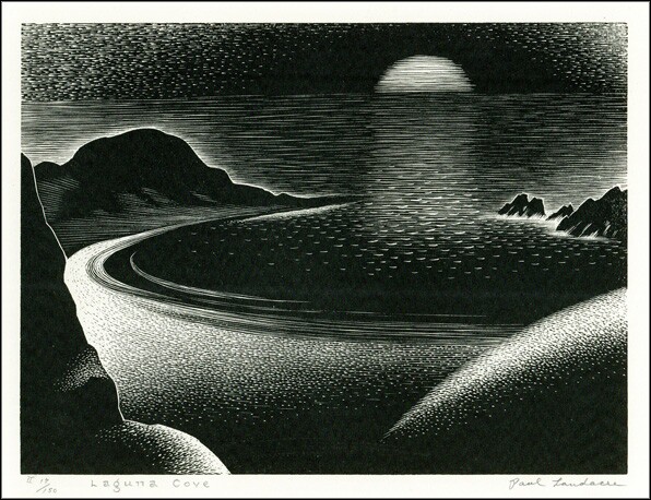 Paul Landacre, Laguna Cove, 1935. Paul Landacre Archive, William Andrews Clark Memorial Library, UCLA.