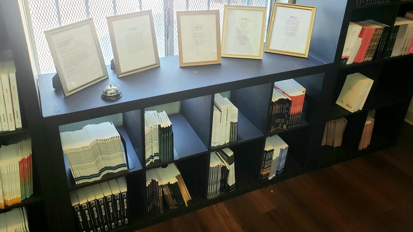Books of poetry on the shelves | Courtesy of Sims Library