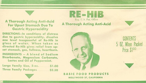Original RE-HIB label. | Courtesy of the MDHCA.