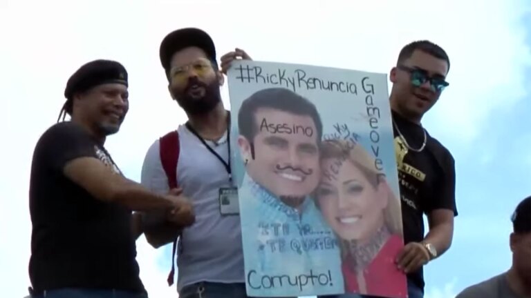 Protestors in Puerto Rico