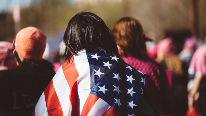 Voter Registration - U.S. Flag