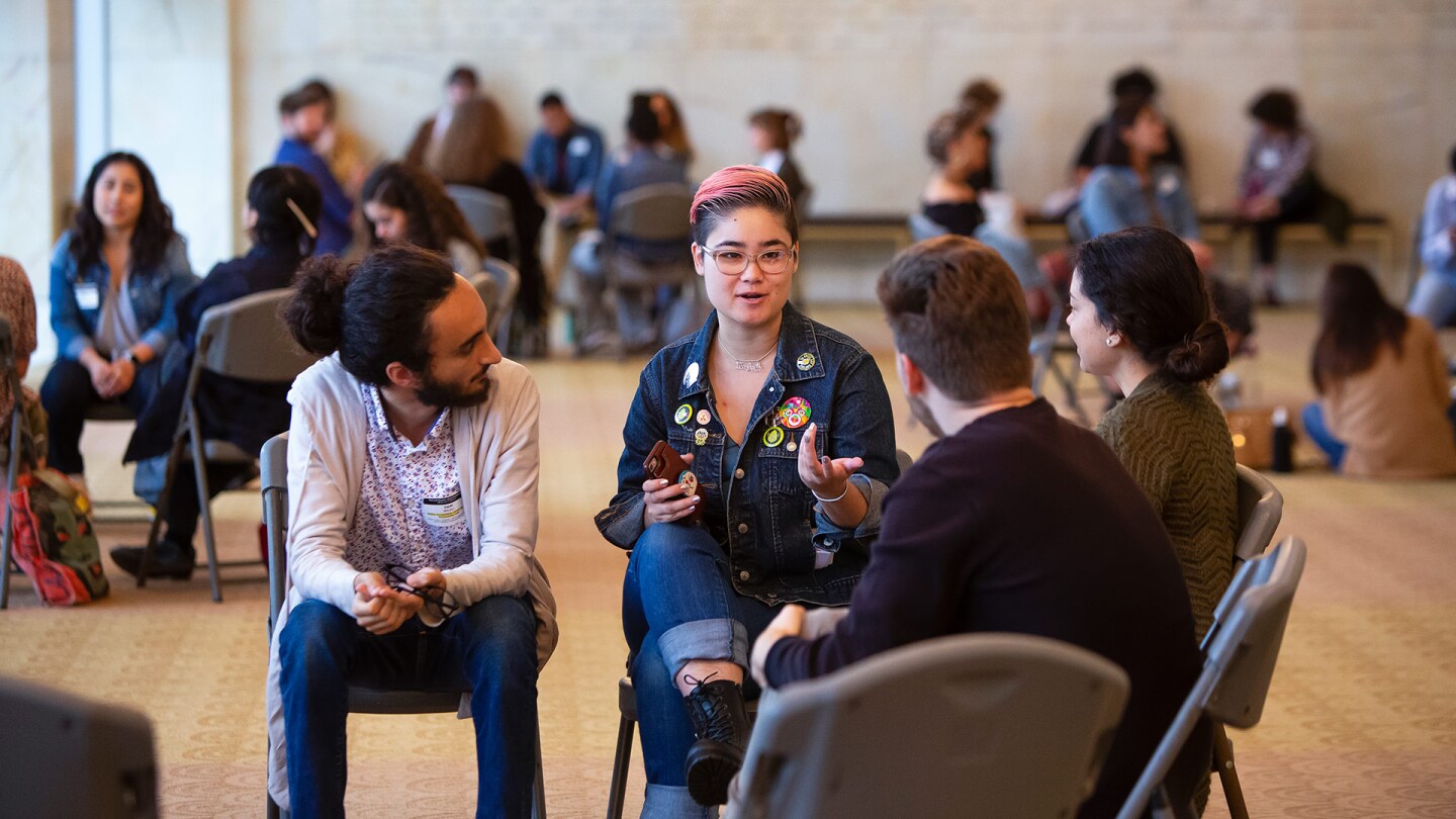 Students attend the 2019 LA County Arts Internship Program Summit held at the Music Center in Downtown, Los Angeles. | Monica Almeida.