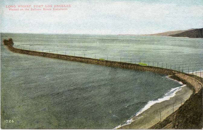 Postcard of Santa Monica's Long Wharf