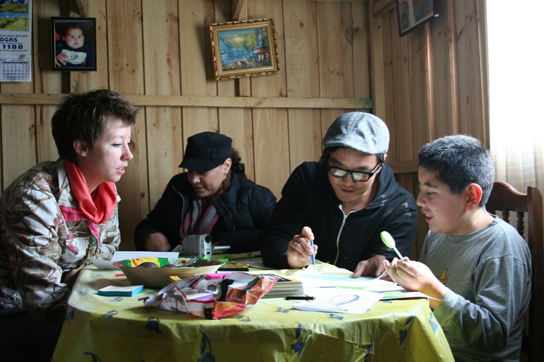 Design students working in Chile | Image courtesy of Designmatters at ArtCenter College of Design