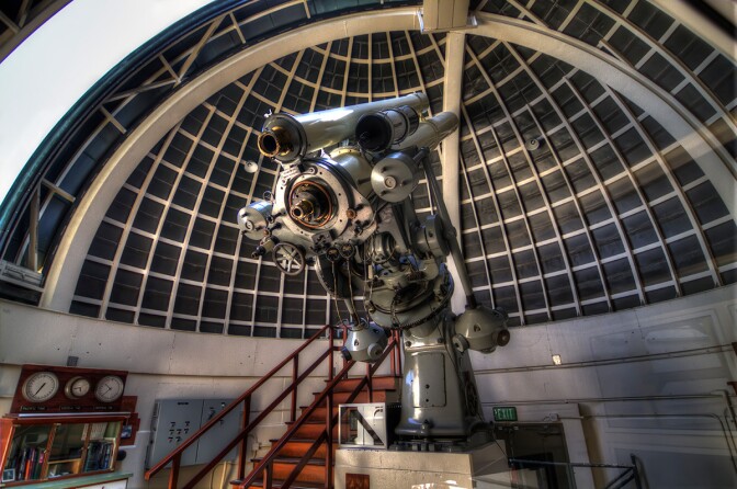 Griffith Observatory's 12-inch Zeiss refracting telescope. | Flickr/mike appel/Creative Commons (CC BY-NC-ND 2.0)