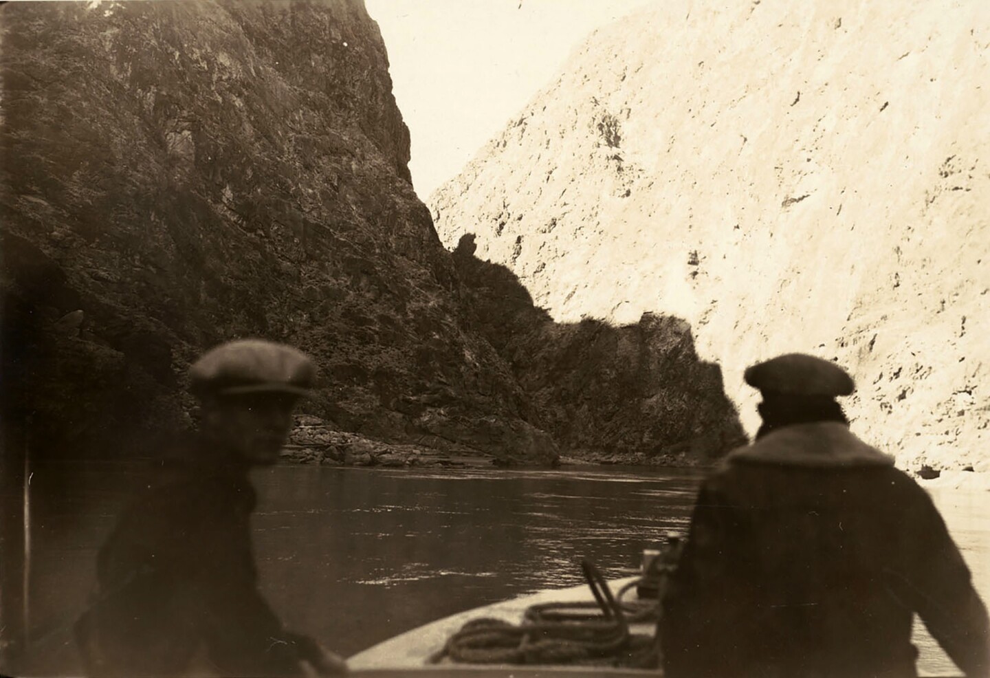 Boulder Canyon Dam site, looking downstream