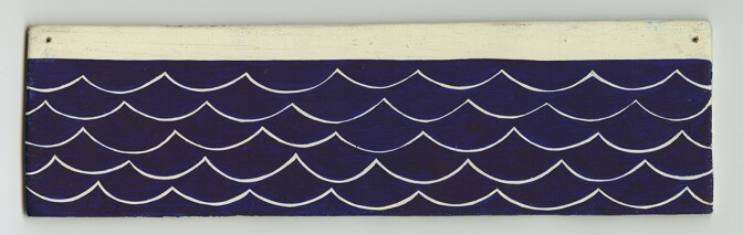 Margaret Kilgallen Untitled acrylic on wood panel 312x12 inches