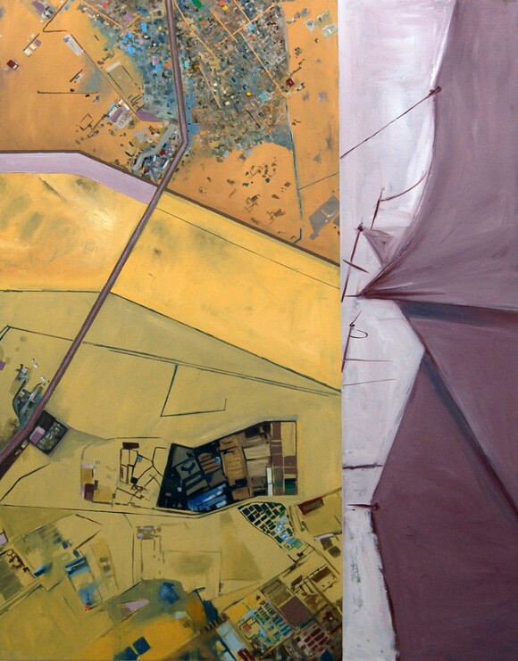 "Safwan Border," (2013). Oil on canvas.
