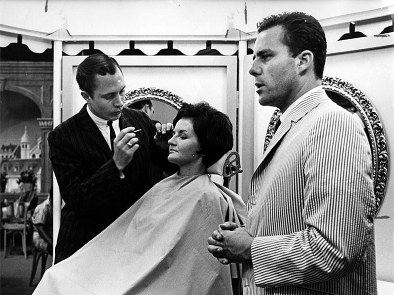 A visitor sits for a Hollywood make-up treatment | Valley Times Collection at Los Angeles Public Library