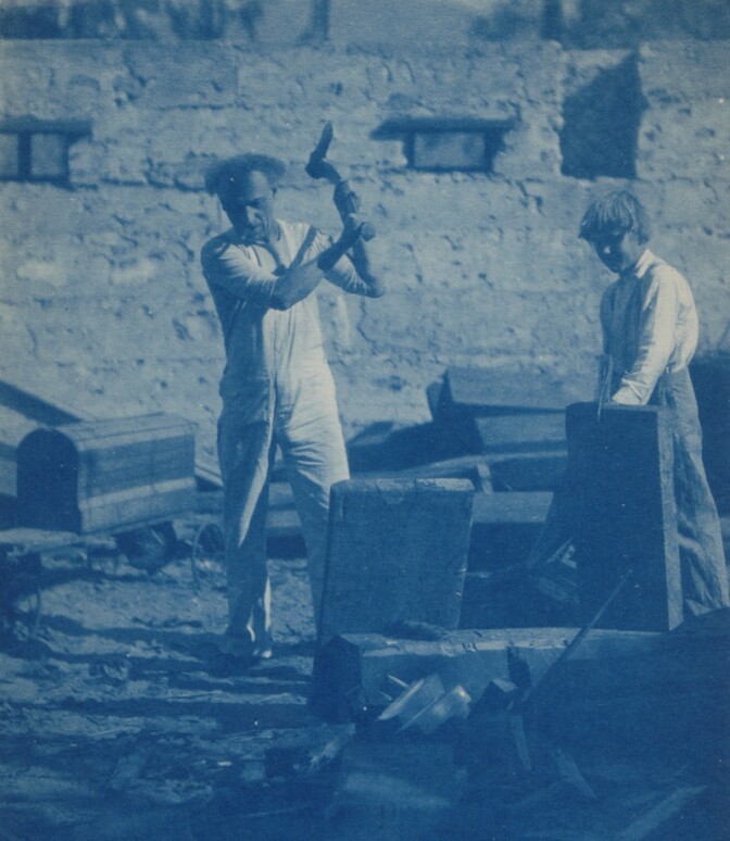 Charles Lummis at work on December 14, 1910