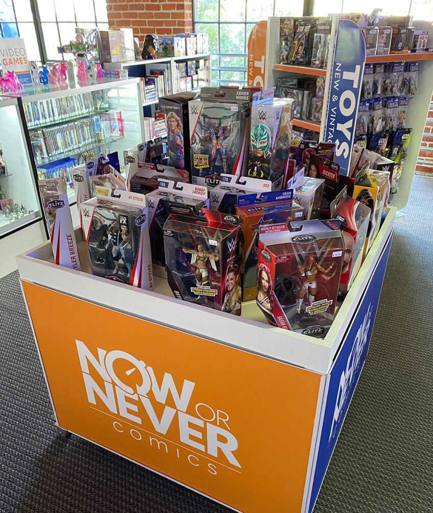 The figurines available at Now or Never Comics | Courtesy of Give Comics Hope