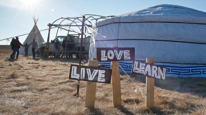 School at Oceti Sakowin Camp, Standing Rock