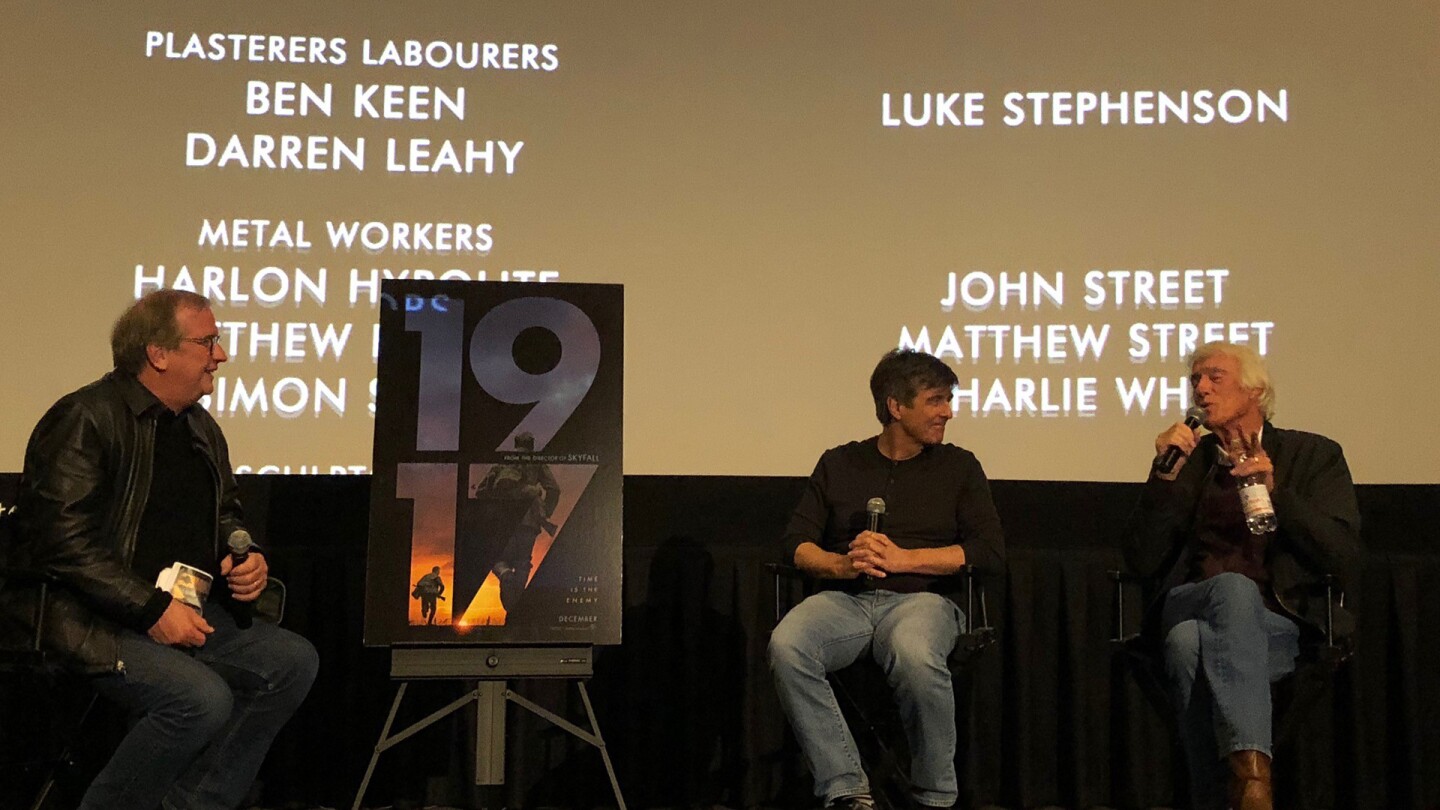 Cinematographer Roger Deakins and film composer Thomas Newman share inside stories on the making of ‘1917’ with KCET Cinema Series members during the Q&A.