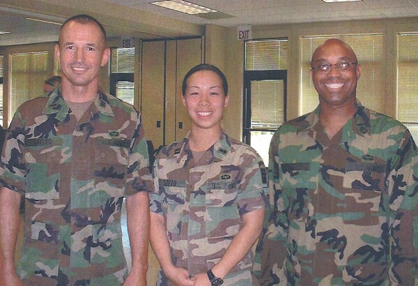 Captain See-wan Szeto (center) at Ft. Bragg, North Carolina in 2004. | Photo Courtesy: See-wan Szeto