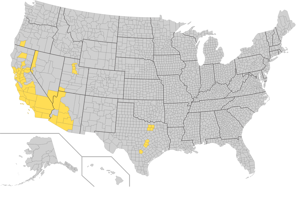 In n' Out Stores Map