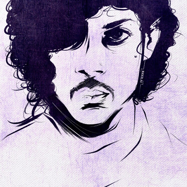 Illustration of Prince by Nikkolas Smith.