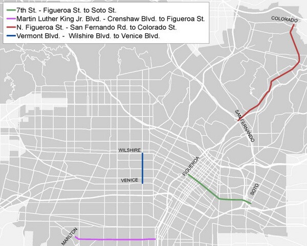 A few of the critical connections that are part of the backbone network, as outlined in the city's Bicycle Plan