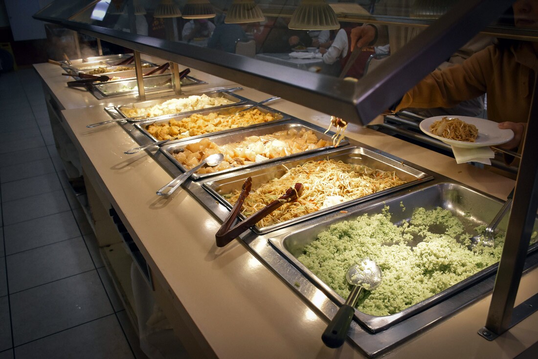Vegetarian Chinese food at Hsi Lai Temple