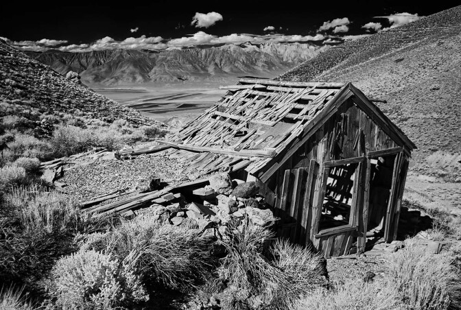 Mountain Shack Above Owens Lake - Infrared Exposure - Cerro Gordo, CA - 2014 | Osceola Refetoff