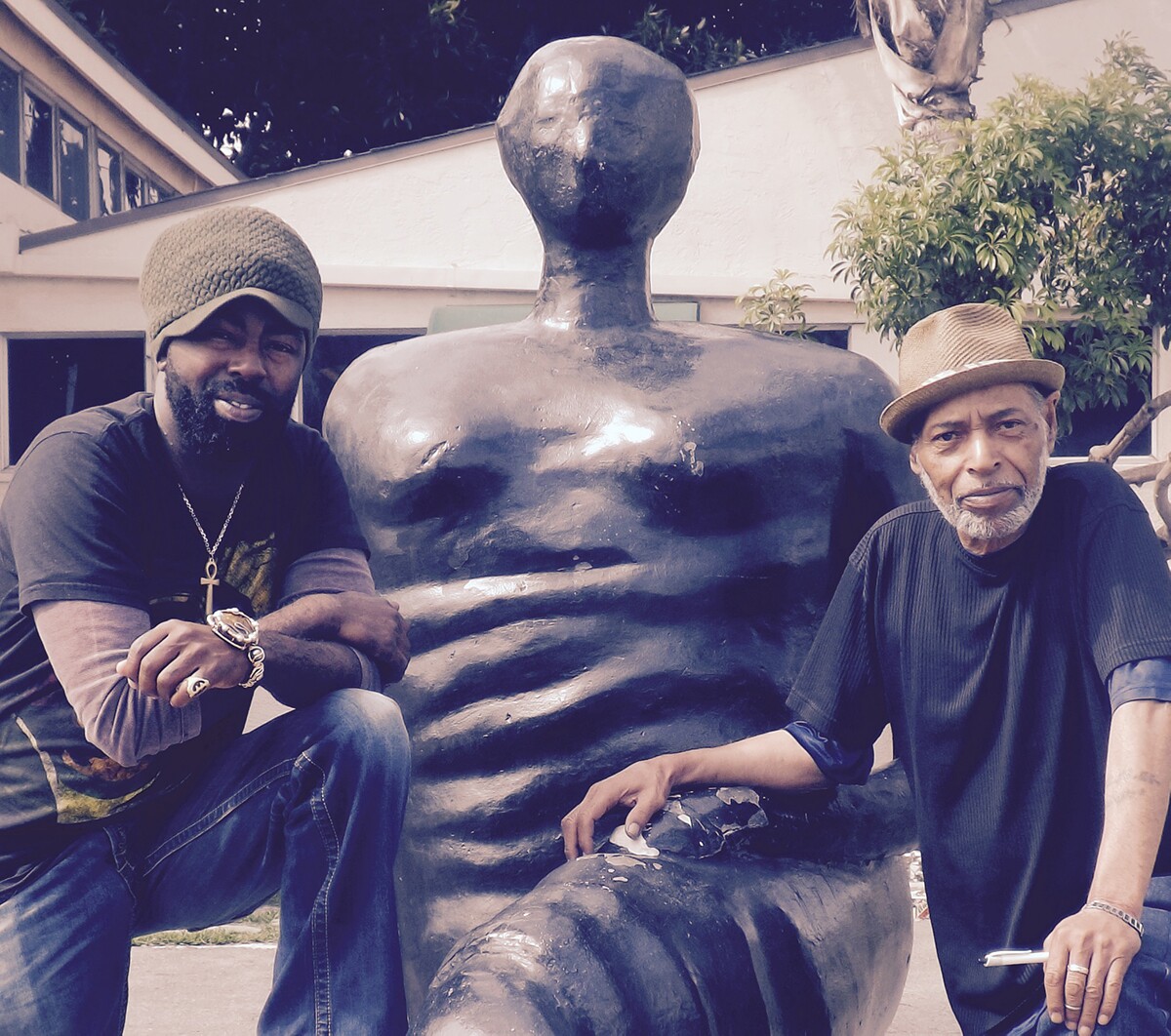 Father Amde Hamilton from the Watts Prophets on the right with MrFood4Thought | Courtesy of Still Waters Network