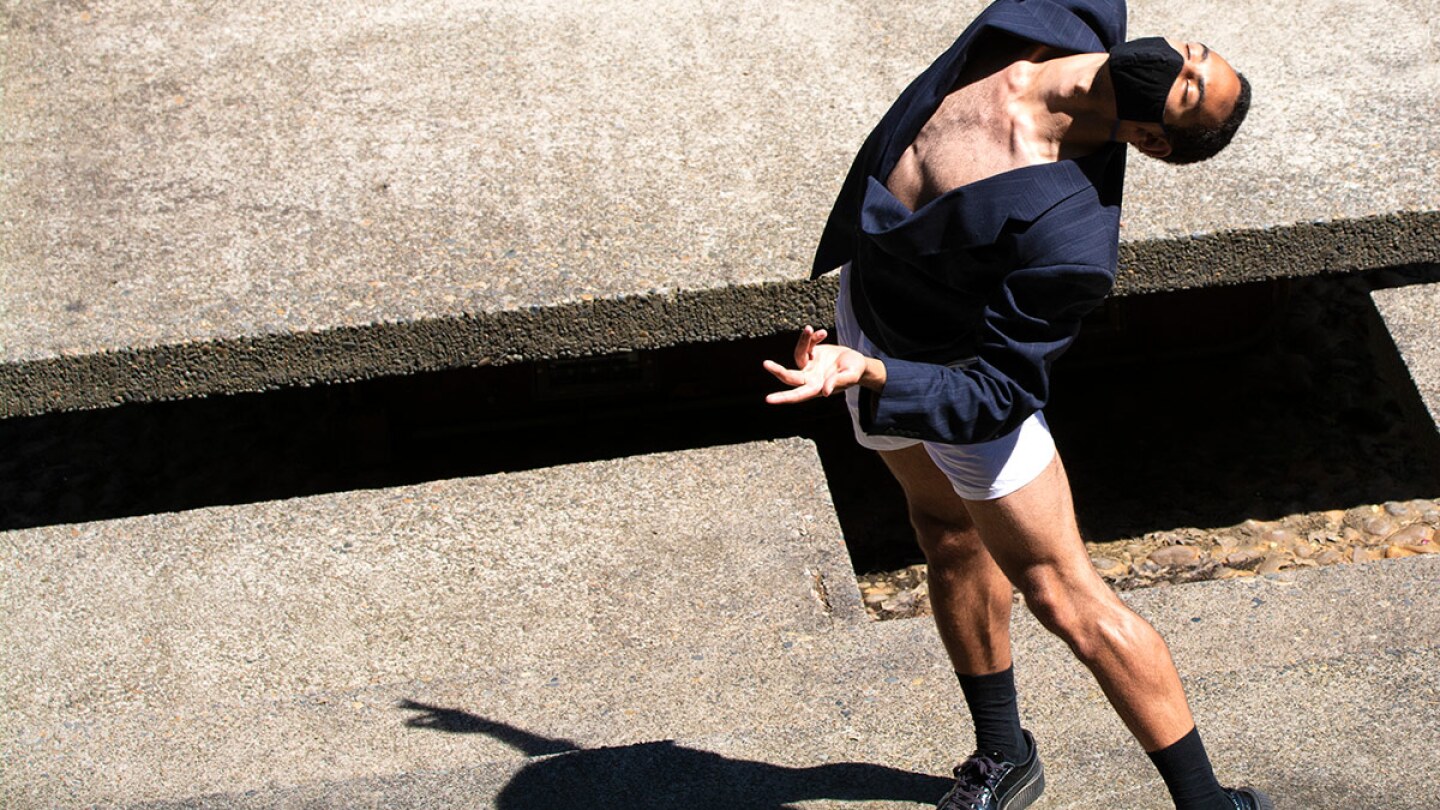 Heidi Duckler Dance Northwest dancer puts his head back as he dances. | Courtesy Heidi Duckler Dance