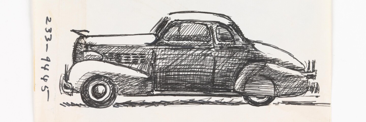 José Montoya, Untitled, date unknown. Ink on paper, 12.5 x 19.5 cm. Courtesy of the Montoya Family Trust.