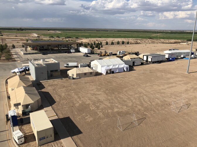 Detention Facility Adjacent to Marcelino Serna Port of Entry at Tornillo, TX.