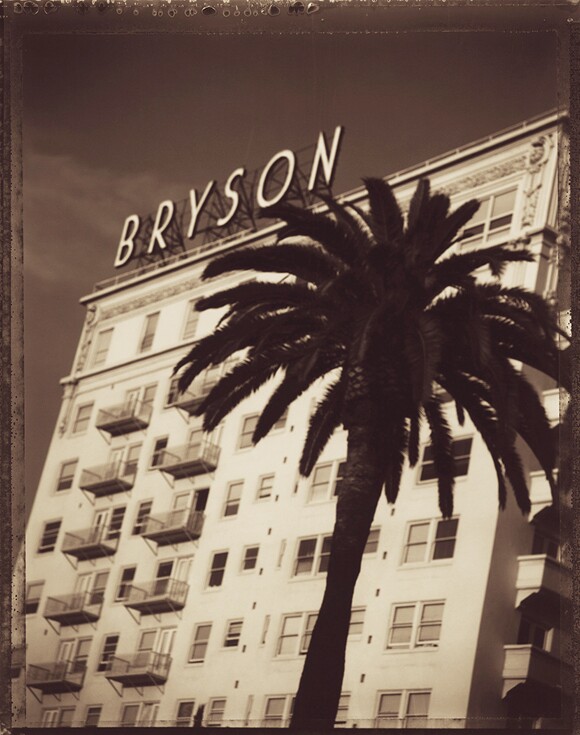 The Bryson Apartments, MacArthurPark, LosAngeles, 1998. T-55 4 x 5 Polaroid. | Photo: Jim McHugh.